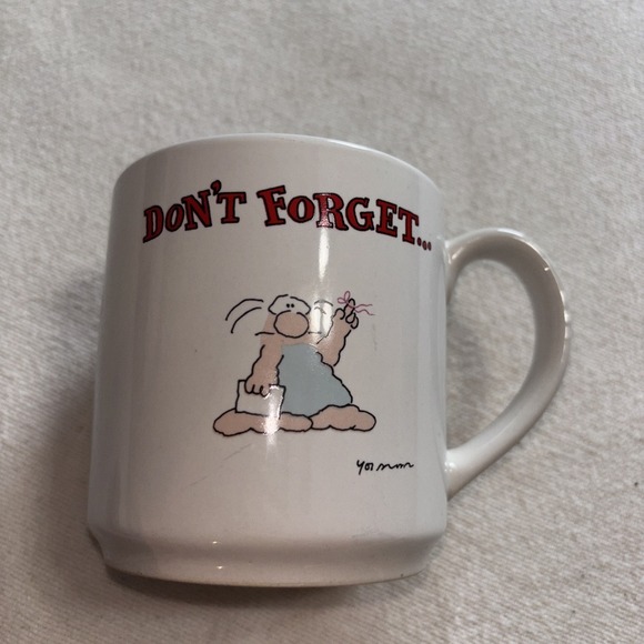 VTG 1987 Yolanda Nave "Don't Forget... I Love You"‎ Cartoon Comic Anna B Mug - Picture 3 of 5